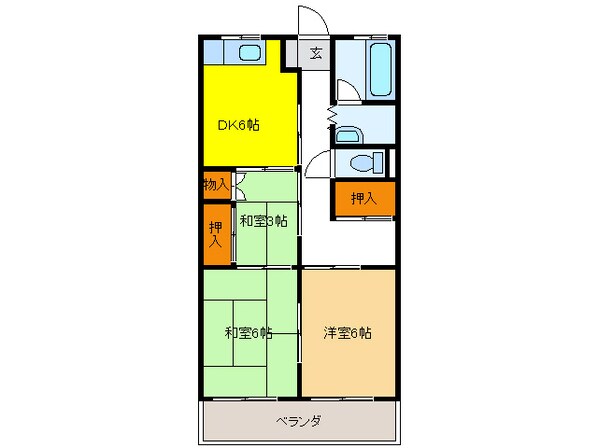 桜田マンションの物件間取画像